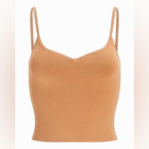 Express Body Contour Knit Sweetheart Crop Tank